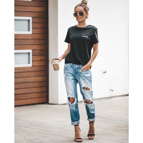 >>LAST<< Boss Babe Cotton Tee - Black - Picture 2 of 6